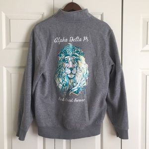 Alpha Delta Pi (ADPi) sorority grey sweatshirt